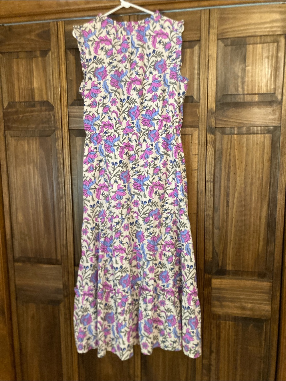 Vineyard Vines Pink & Lavender Floral Tie-Waist Maxi Dress Women’s size Large - Picture 16 of 16